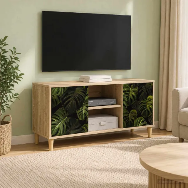 vidaXL Tv-meubel ELBURG 102 x 33 x 50 cm Sonoma Bewerkt hout bruin, foto 2