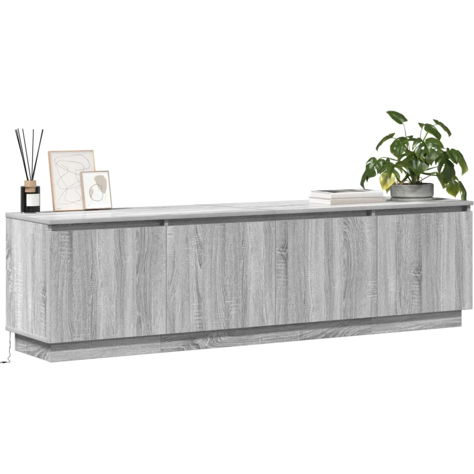 vidaXL TV-kast 180 x 38 x 49 cm Grijs Sonoma Bewerkt hout