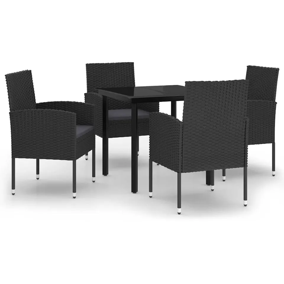 vidaXL 5-delige Tuinset zwart, foto 3