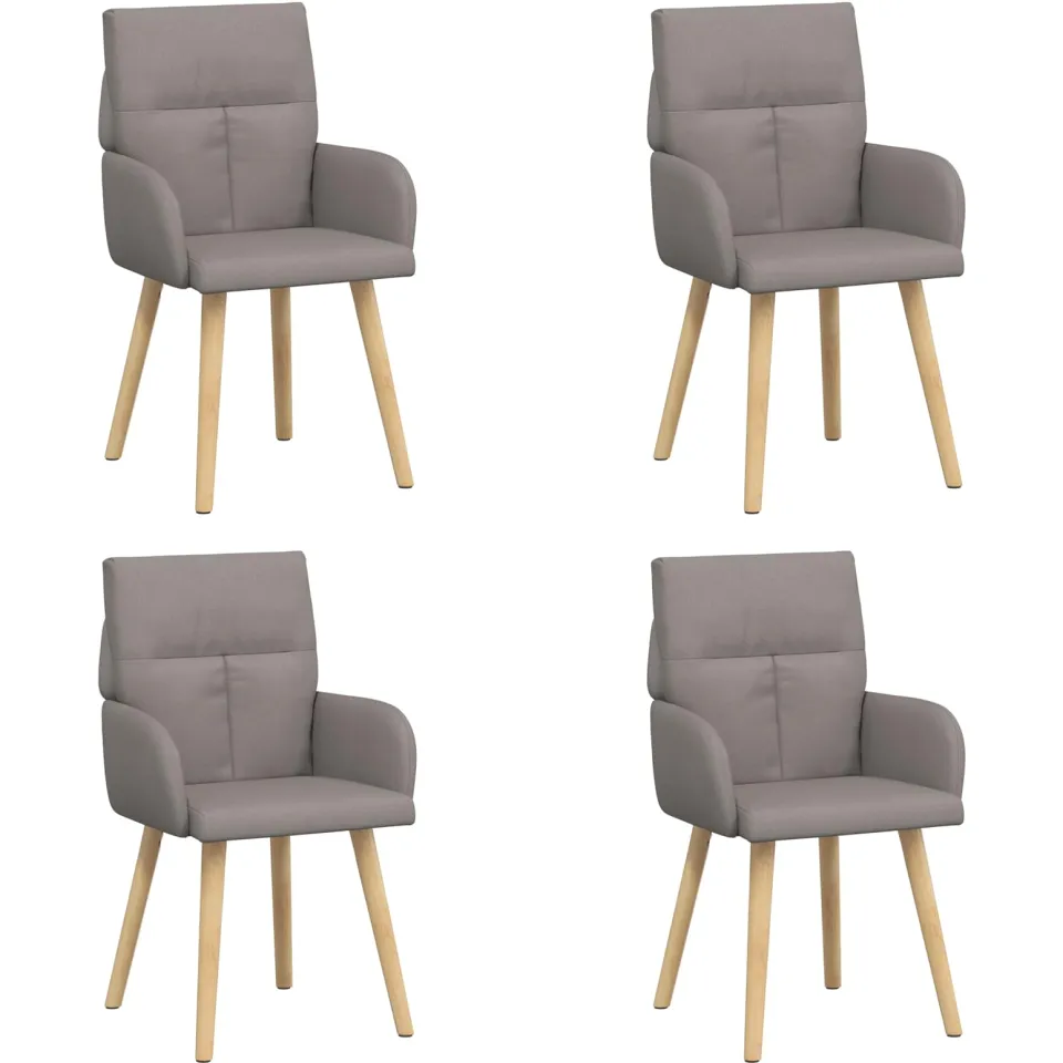 vidaXL Eettafelstoelen 4 st Stof Taupe 60 x 56 x 93 cm, foto 3