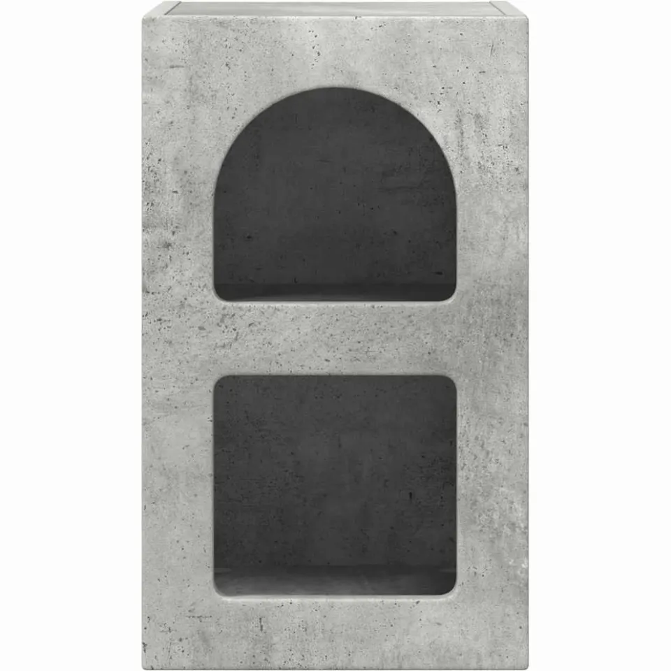 vidaXL Nachtkastje ELST Beton Grijs 29,5 x 33,5 x 50 cm Bewerkt hout, foto 4