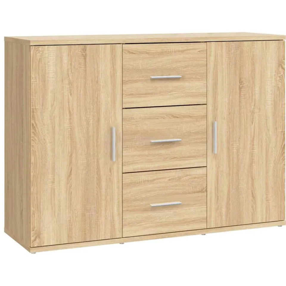 vidaXL Dressoir 91x29,5x65 cm bewerkt hout sonoma eikenkleurig