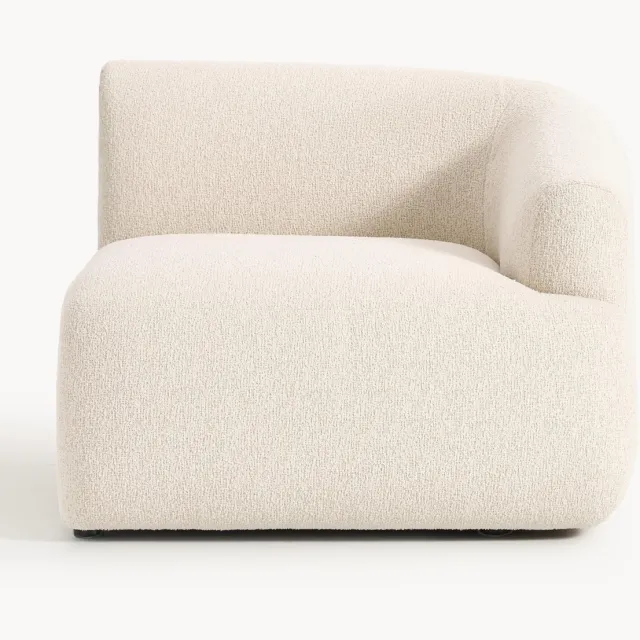 Westwing Collection Bouclé hoekmodule Sofia beige