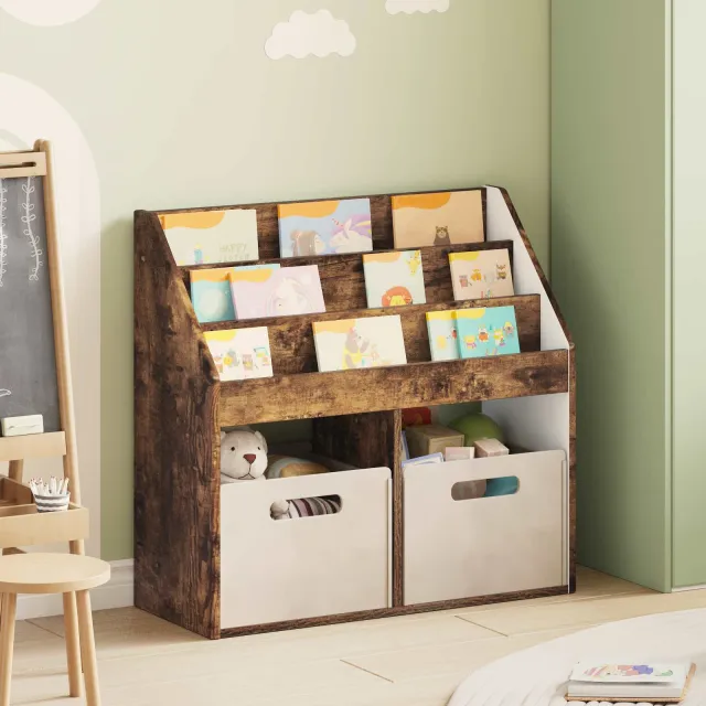 vidaXL Kinderen Boekenkast Gerookt eiken 72,5 x 29,5 x 69 cm, foto 2