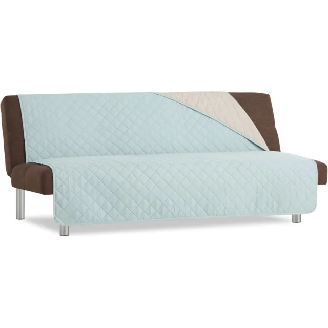 Belmarti Duo Click Clack - Bankbeschermer zonder armleuningen - 180cm breed - Mint - Twee kanten te gebruiken