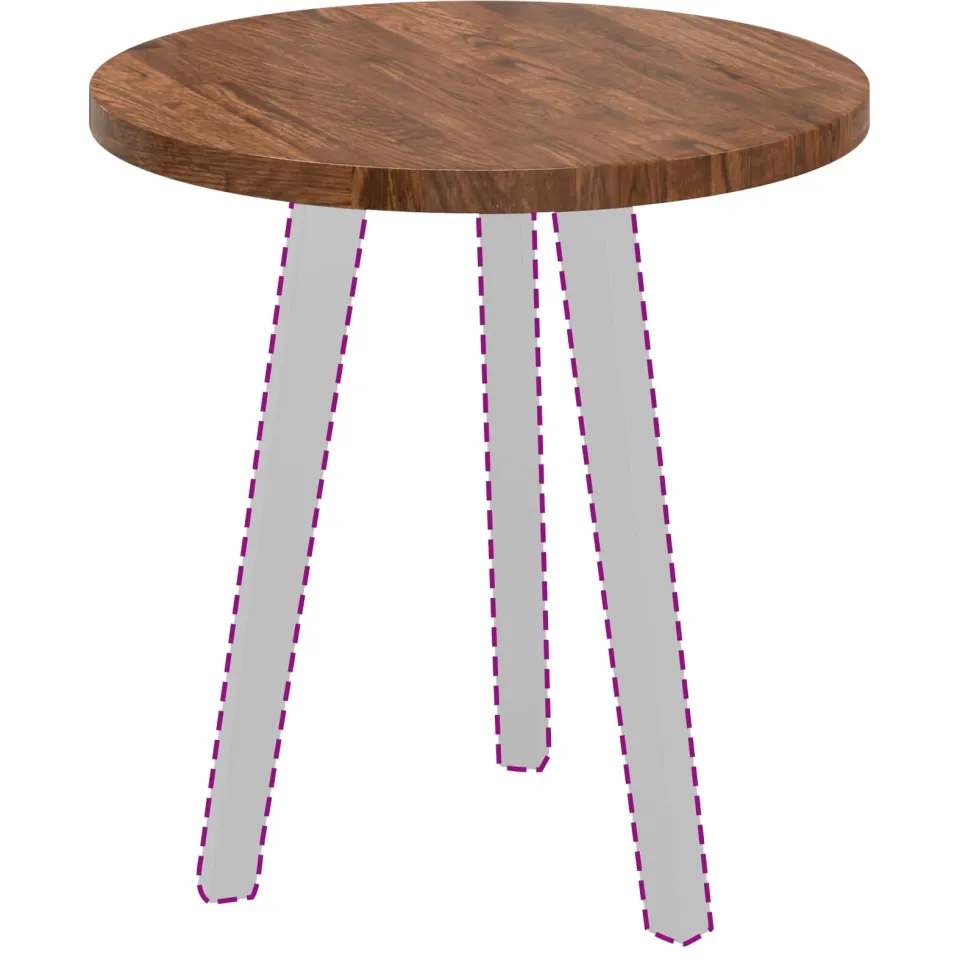 vidaXL Tafelblad Ø 50 x 2,5 cm Rond Massief Eikenhout Licht Bruin