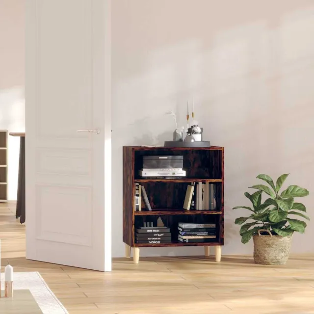 vidaXL Dressoir 57x35x70 cm bewerkt hout gerookt eikenkleurig Bruin