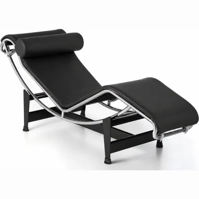 Meubeldistrict Chaise Longue - Fauteuil - Ligstoel - Ligbed - Stoel - Zwart - Leer - Verstelbaar - Design