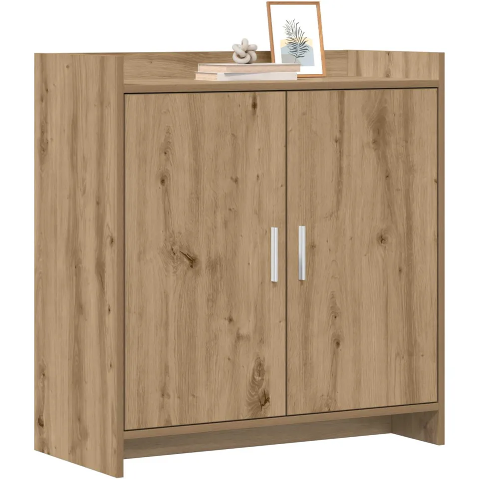 vidaXL Dressoir Artisanaal eiken 72 x 36 x 80 cm Bewerkt hout Bruin