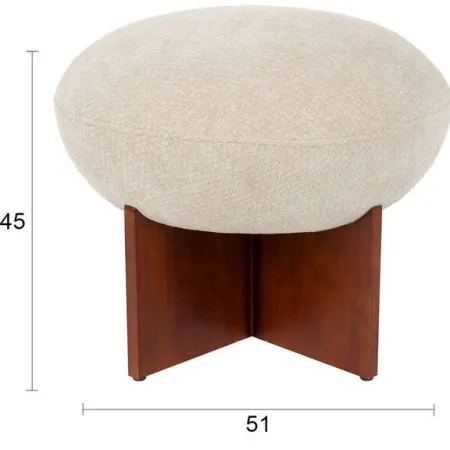 Housecraft Living poef Ufo beige, foto 2