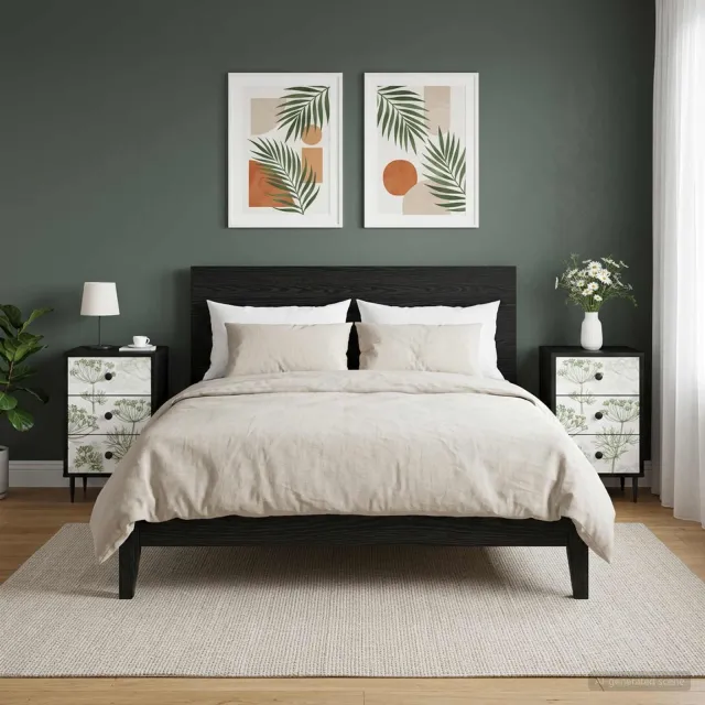 vidaXL Nachtkastje GOTHA 2 st Zwart eiken 36 x 33 x 61 cm Bewerkt hout