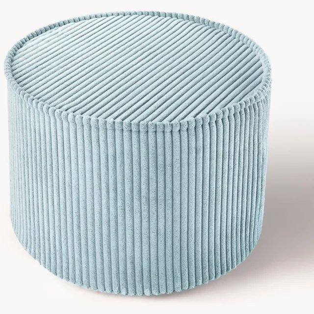 Wigiwama Kinderen corduroy poef Sugar, Ø 40 cm Blauw