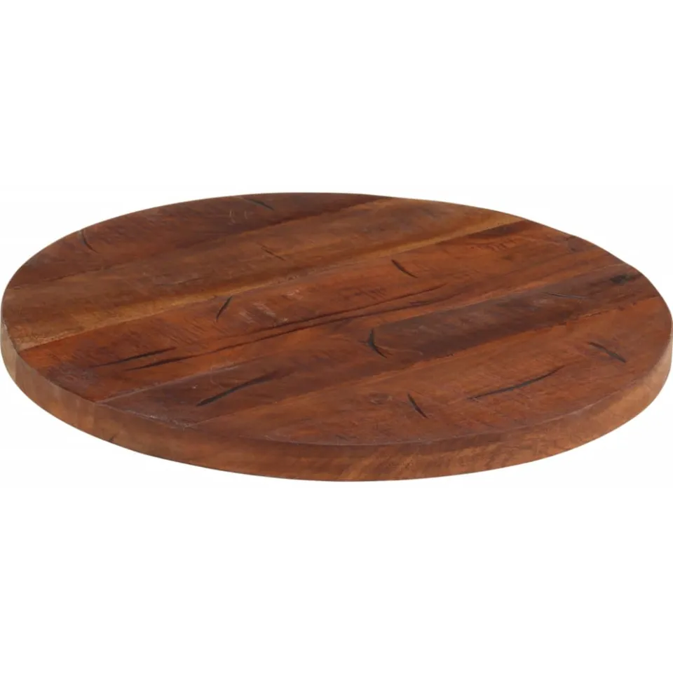 vidaXL Tafelblad rond Ø 50x2,5 cm massief gerecycled hout bruin, foto 2