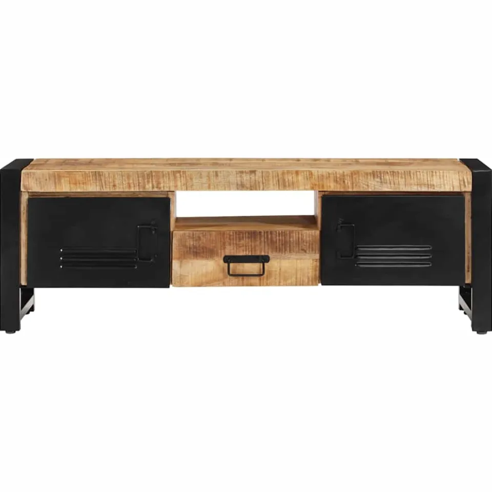 vidaXL Tv-meubel 120x30x40 cm massief mangohout bruin, foto 2