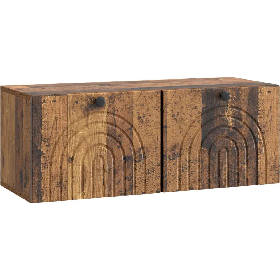 vidaXL Wandbeugel TV-kast Oud hout 78,5 x 31 x 30 cm Bewerkt hout bruin, foto 3