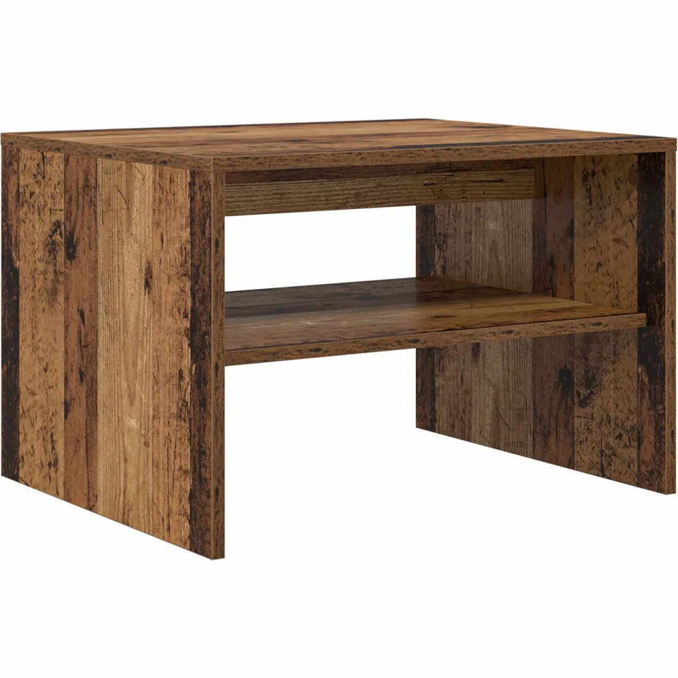 vidaXL Salontafel Oudhout 60 x 50 x 40 cm Bewerkt hout bruin, foto 3