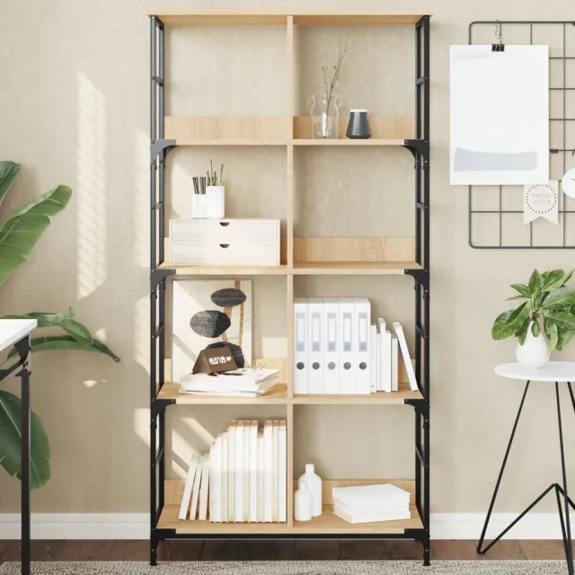 vidaXL Boekenrek 78,5x33x153 cm bewerkt hout sonoma eikenkleurig Bruin