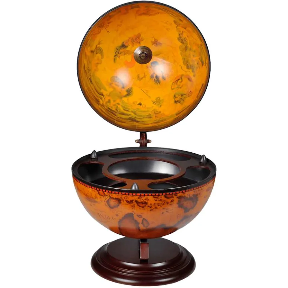 vidaXL Globebar tafelmodel eucalyptushout bruin, foto 3