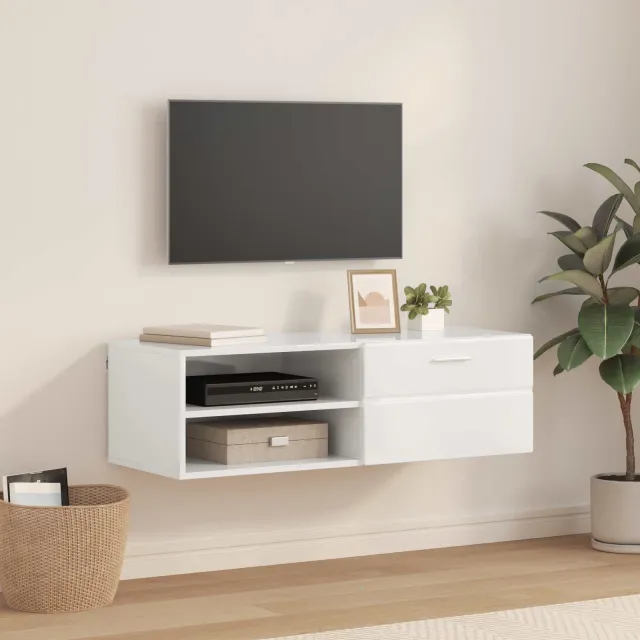 vidaXL Tv-meubel FLORIN 100,5 x 39 x 30 cm Betongrijs Bewerkt hout