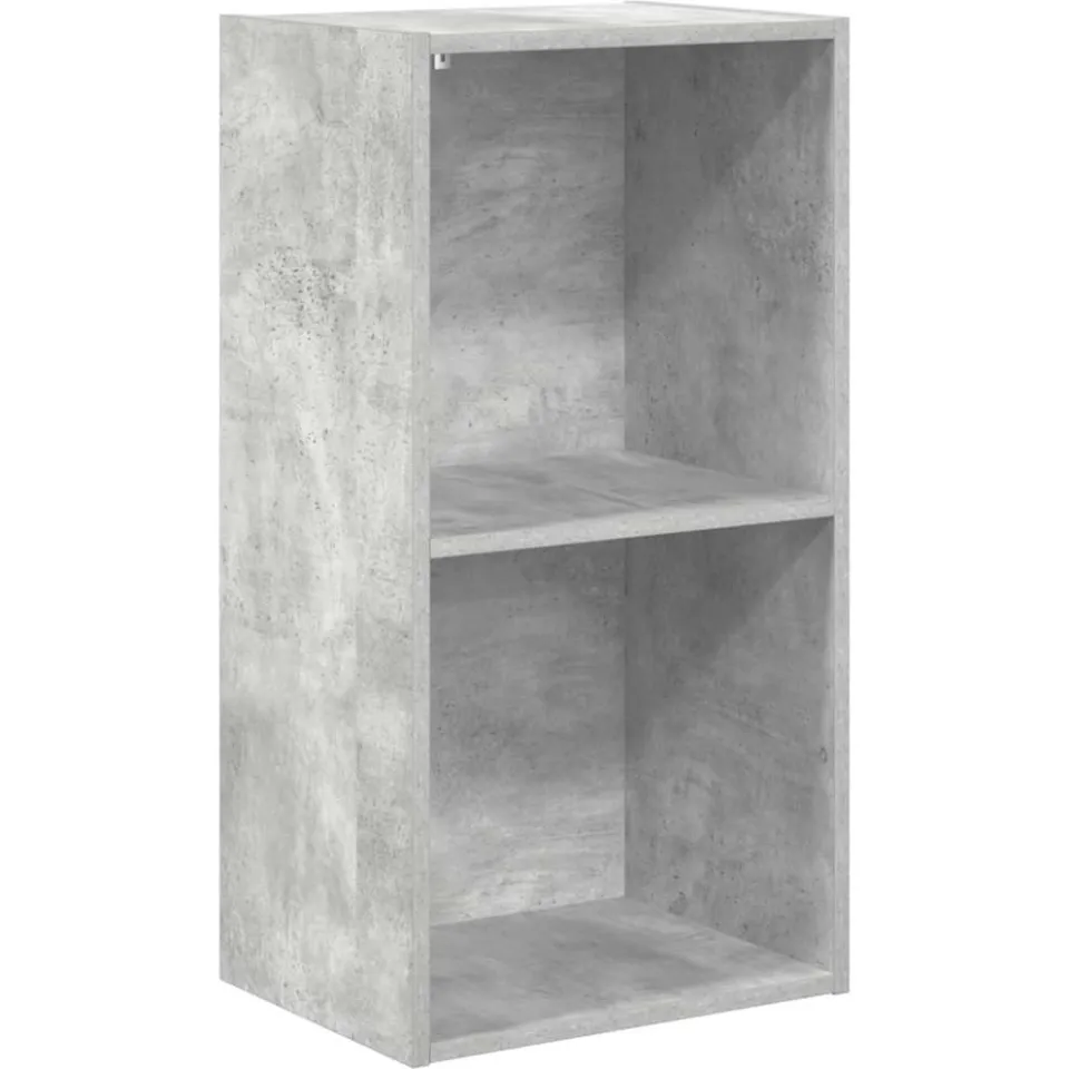 vidaXL Boekenkast met 2 schappen 40x30x76,5 cm bewerkt hout betongrijs