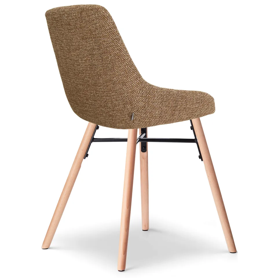 Nolon Nena-Isa eetkamerstoel bruin blend - houten onderstel, foto 3