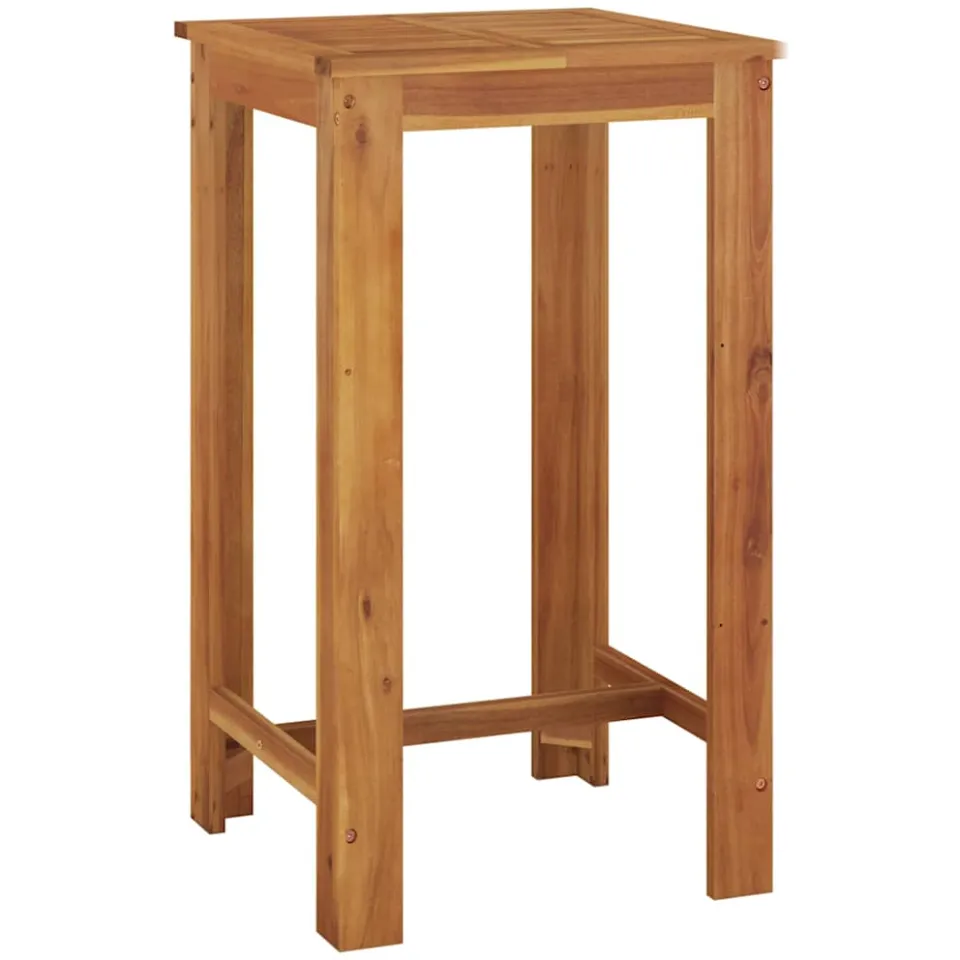 vidaXL Tuinbartafel 60x60x105 cm massief acaciahout Bruin