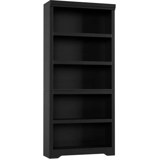 Garvee Boekenkast - Boekenkast met 5 planken - Boekenkast in boerderijstijl van 175 cm hoog - met verstelbare planken, open opbergrek met antislipontwerp - 175 × 80 × 30 cm zwart
