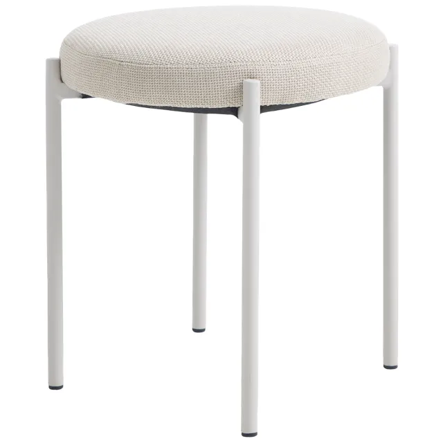 Olivine Pico metalen krukje beige - met stoffen zitting - 48 cm, foto 2