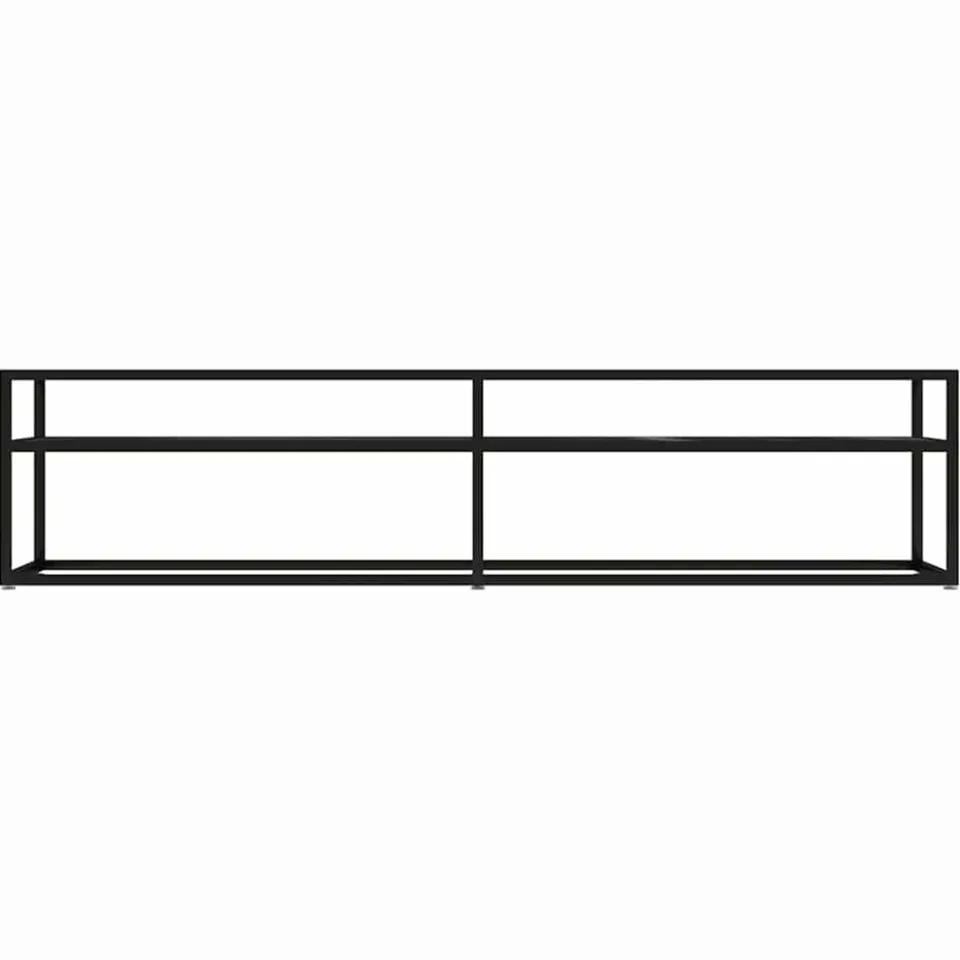 vidaXL Tv-meubel 180x40x40,5 cm gehard glas zwartmarmerkleurig