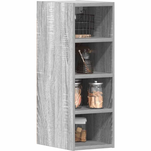 vidaXL Bovenkast Riga 20x29,5x60 cm bewerkt hout grijs sonoma eikenkleurig