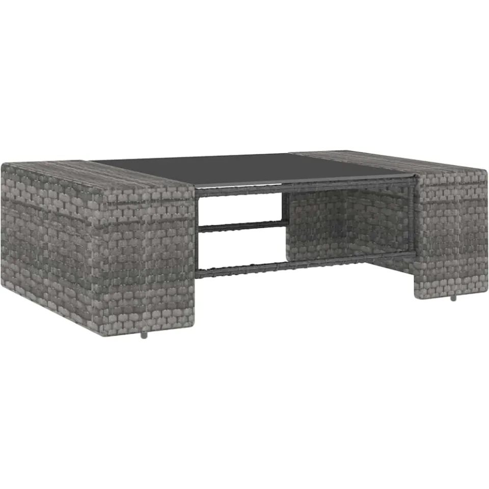 vidaXL 10-delige Loungeset poly rattan grijs, foto 2