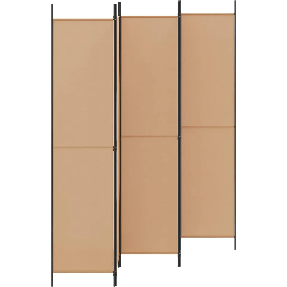 vidaXL 5-Panel Room Divider Beige 250 x 220 cm Stof