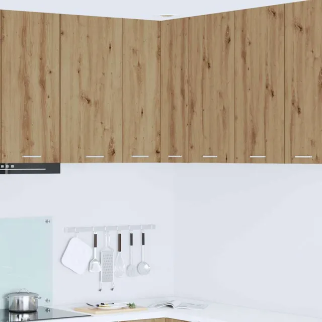 vidaXL Hangkast Ambachtelijke Eik en Wit 57 x 57 x 80 cm Bewerkt hout Bruin