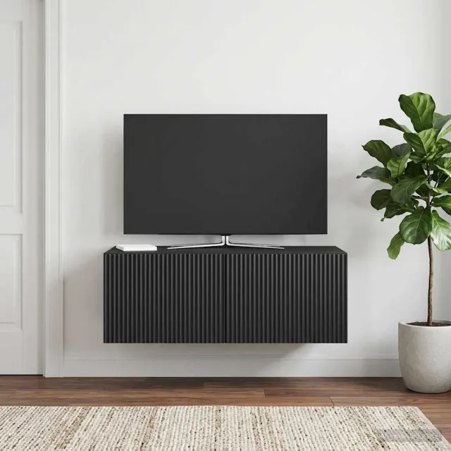 vidaXL Wandbeugel TV-kast 78,5 x 41 x 30 cm Zwart Bewerkt hout, foto 2