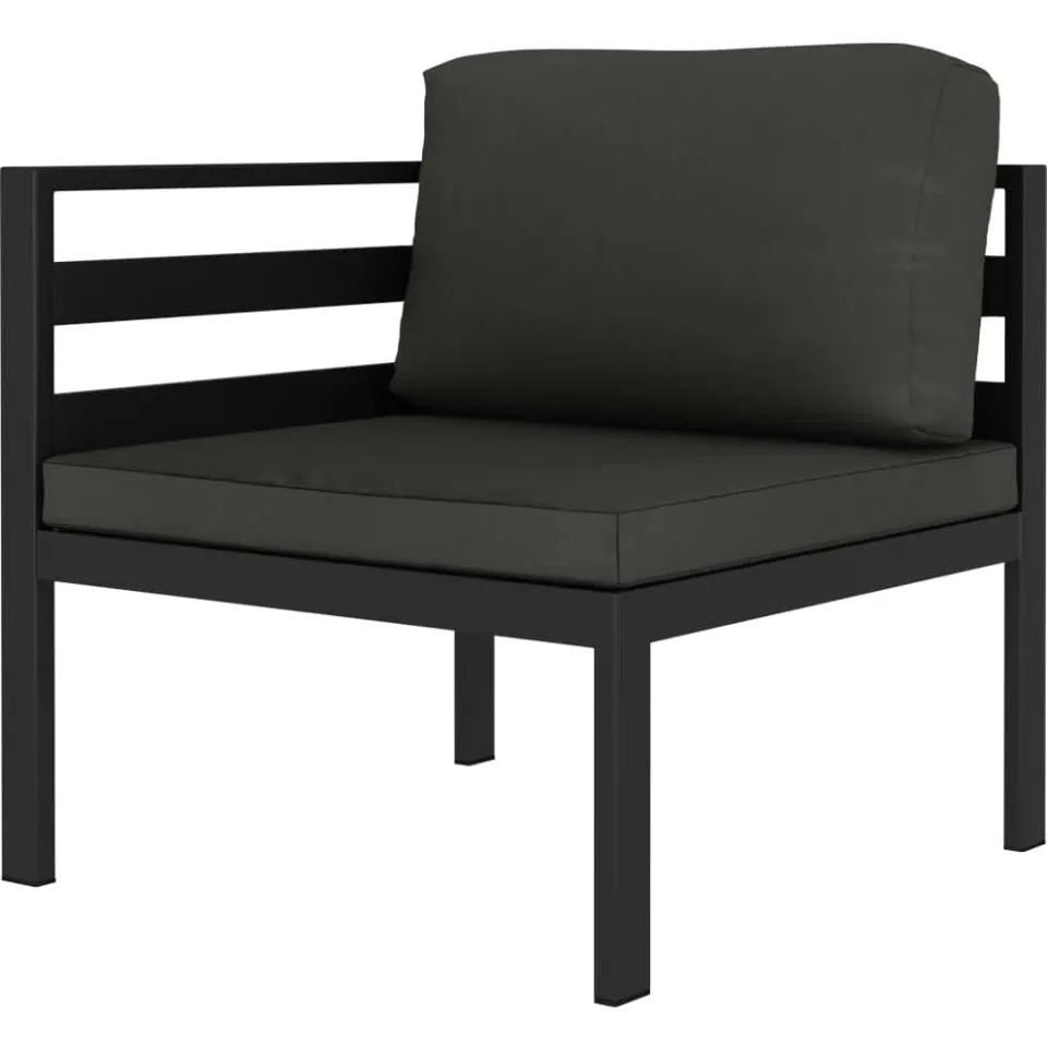 vidaXL 6-delige Loungeset met kussens aluminium antracietkleurig Anthraciet