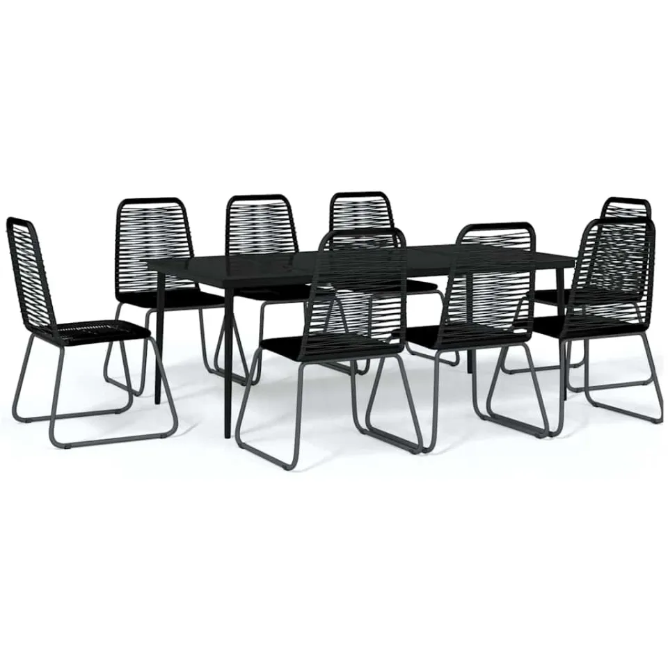 vidaXL 9-delige Tuinset zwart, foto 3