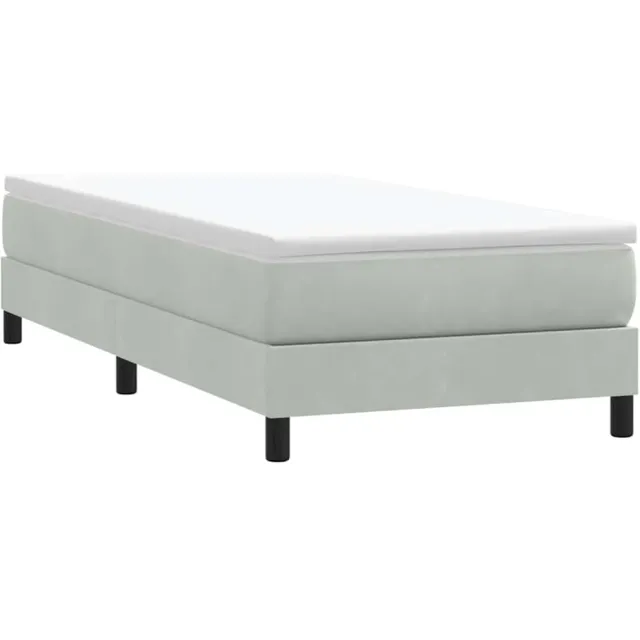 vidaXL Boxspringbed zonder matras 80x210 cm fluweel lichtgrijs