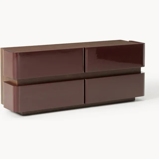 Westwing Collection Dressoir Arlo, B 150 cm Bruin, Wijnrood