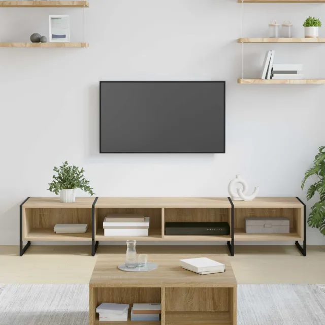 vidaXL Tv-meubel 170,5 x 36 x 30 cm Sonoma Eiken Bewerkt hout Bruin