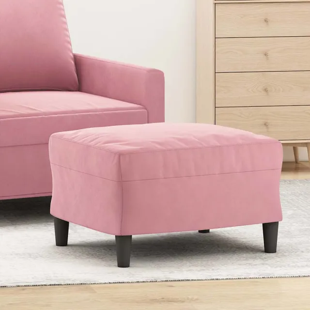 vidaXL Voetenbank 60x50x41 cm fluweel roze, foto 2