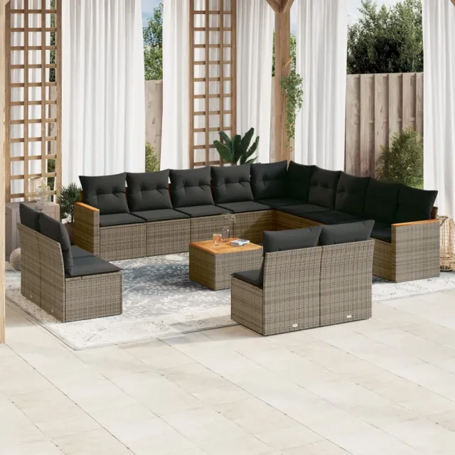 vidaXL Patio Sofa Set 13-zits Grey, foto 2