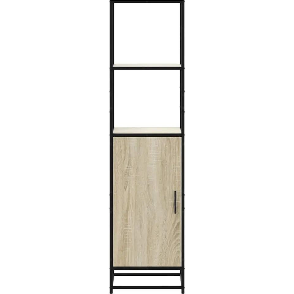 vidaXL Hoge kast 35,5x35x139 cm bewerkt hout en metaal sonoma eiken, foto 3
