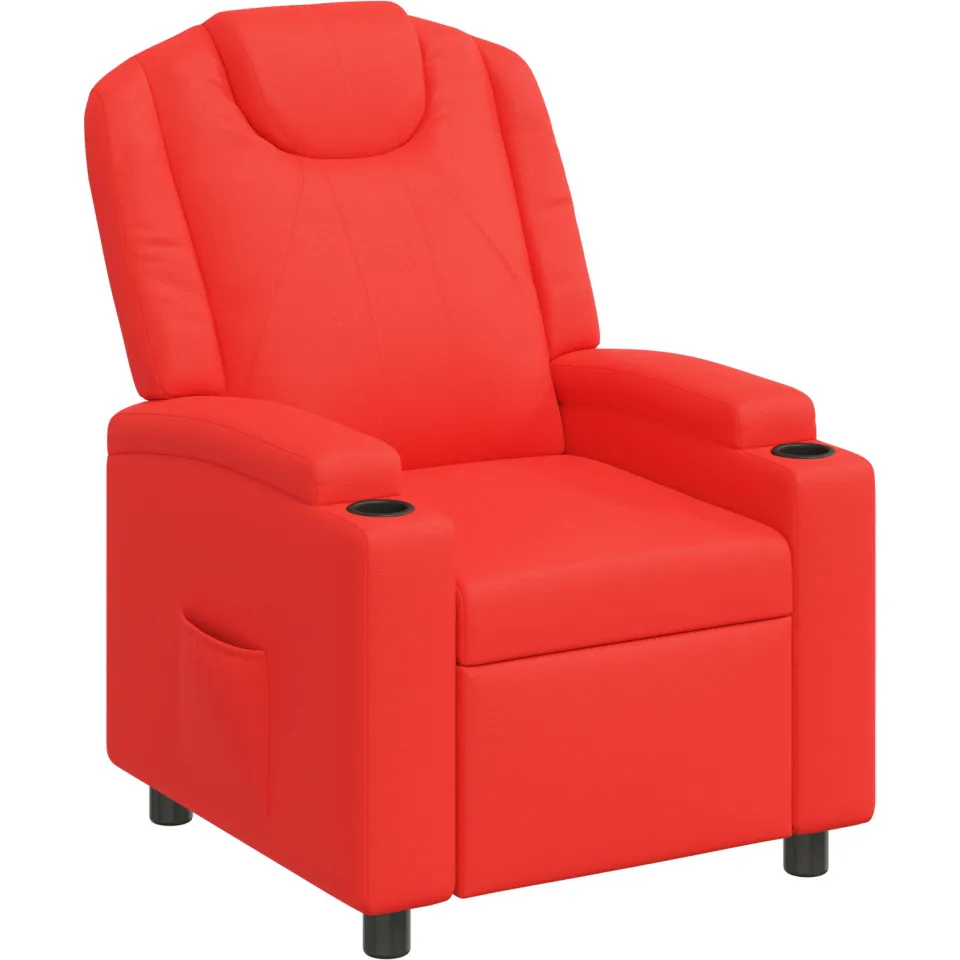 vidaXL Ligstoel Rood 75 x 95 x 106 cm Stof