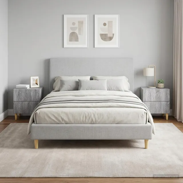 vidaXL Nachtkastje 2 st Grijs Sonoma 43 x 34,5 x 48 cm Bewerkt hout, foto 2