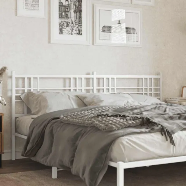 vidaXL Vervangend hoofdbord 193 cm metaal wit