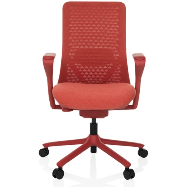 hjh office Bureaustoel / draaistoel VERVIO rugleuning 3D-mesh / zitting stof rood hjh OFFICE