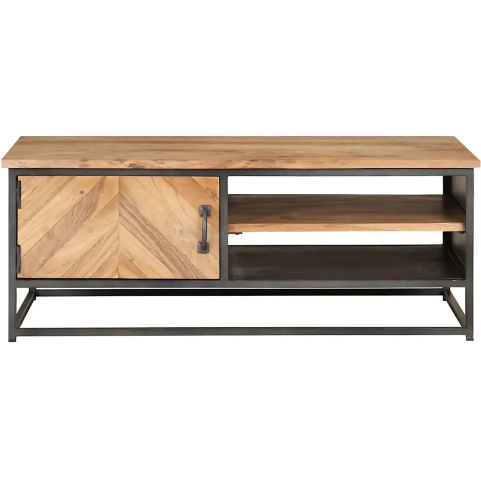 vidaXL Salontafel 90x50x35 cm massief acaciahout bruin, foto 2
