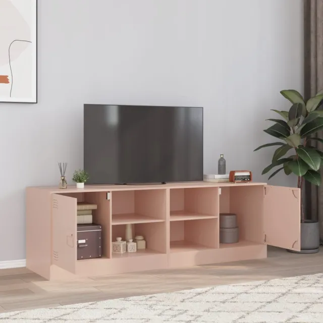 vidaXL Tv-meubelen 2 st 67x39x44 cm staal roze, foto 2