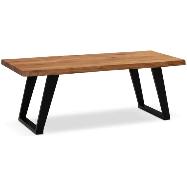 Cosmo Casa Salontafel - Massief acaciahout - IJzeren onderstel - 120 x 60 x 46 cm Bruin