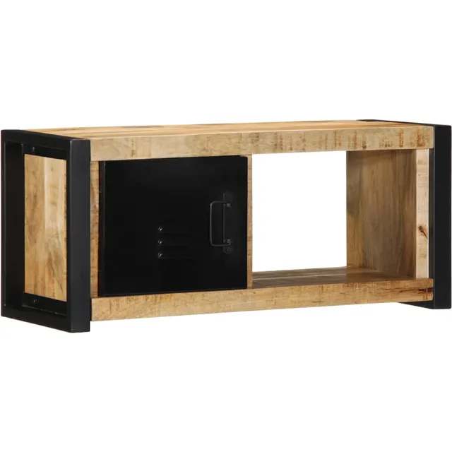 vidaXL Tv-meubel 80x30x35 cm massief ruw mangohout Bruin